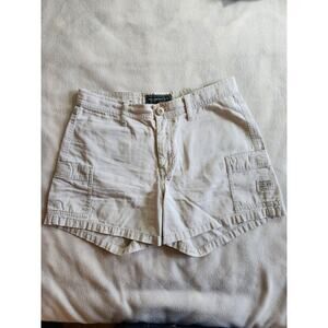 VTG Abercrombie & Fitch 90s Y2K Cargo Shorts Size 6 Light Khaki Stone Utility